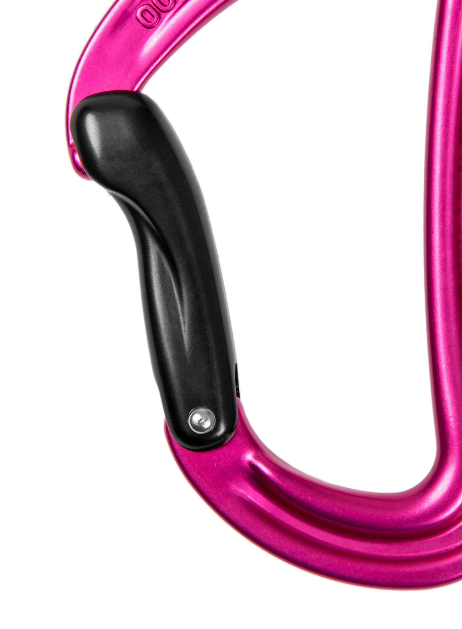 Mousqueton Ocún Raven Bent rose forgé 46 g ouverture 23 mm résistance 24 kN 2/2