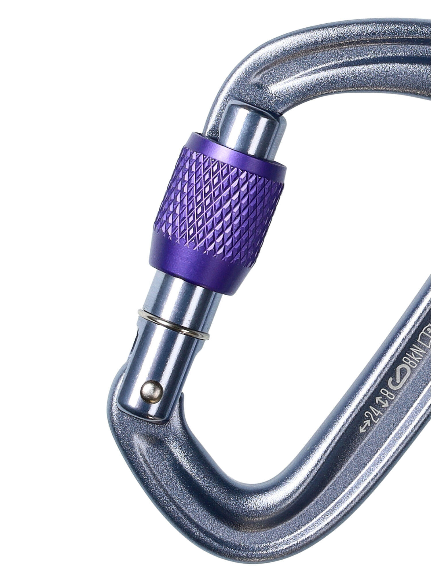 Karabinek Black Diamond LiteForge Screwgate - gray 3/4