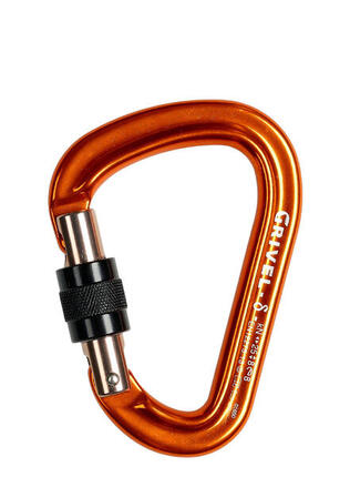 Mousqueton Grivel Delta K5N aluminium 66 g forme poire fermeture à vis 25 kN