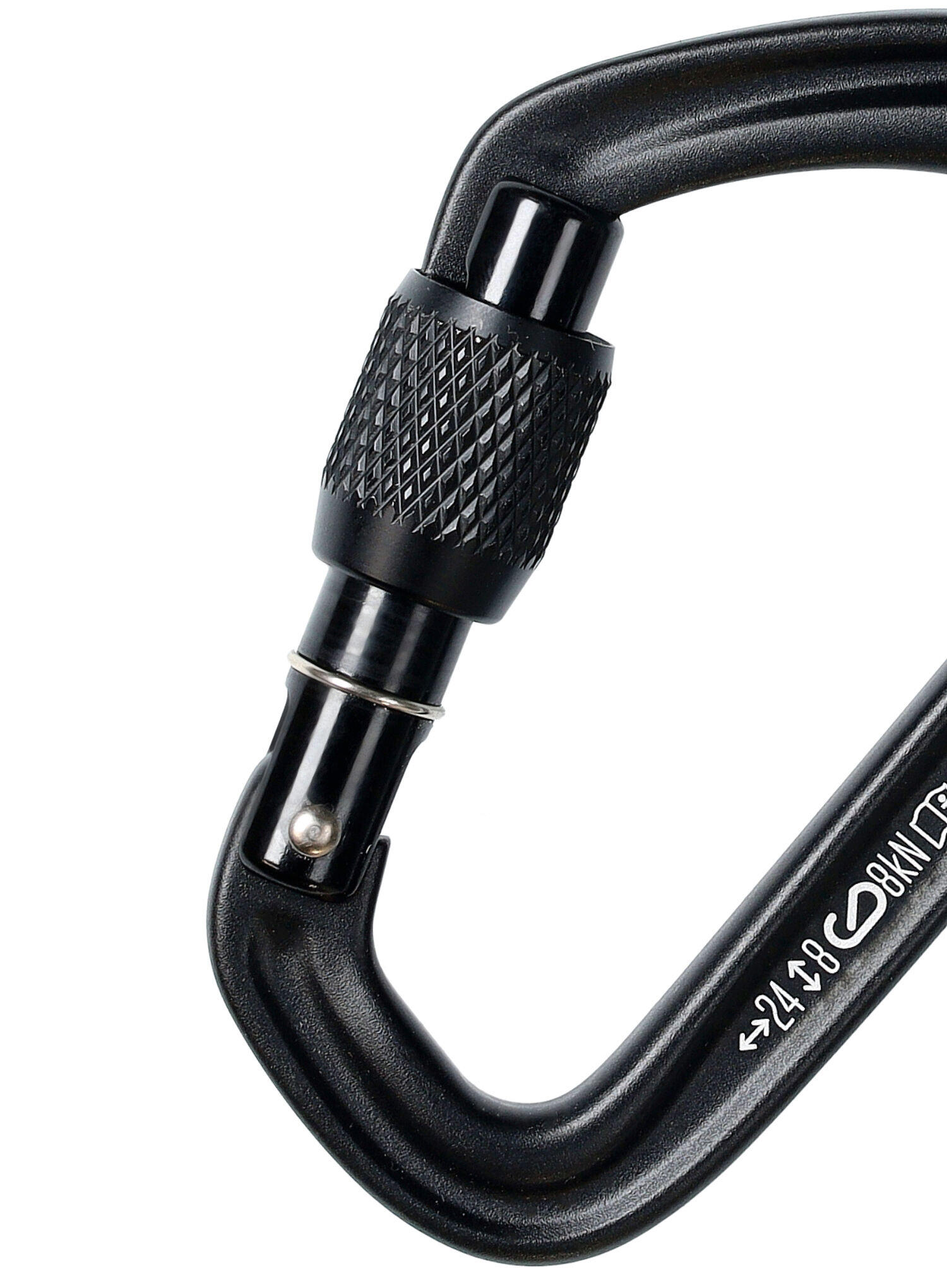 Mousqueton Black Diamond HotForge Screwgate aluminium forgé noir compact légère 4/4