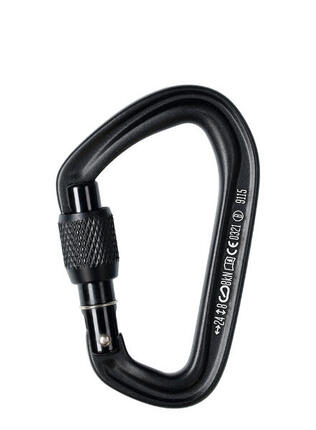 Mousqueton Black Diamond HotForge Screwgate aluminium forgé noir compact légère