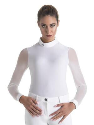 Ego7 wedstrijdshirt rita top lange mouw dames wit -