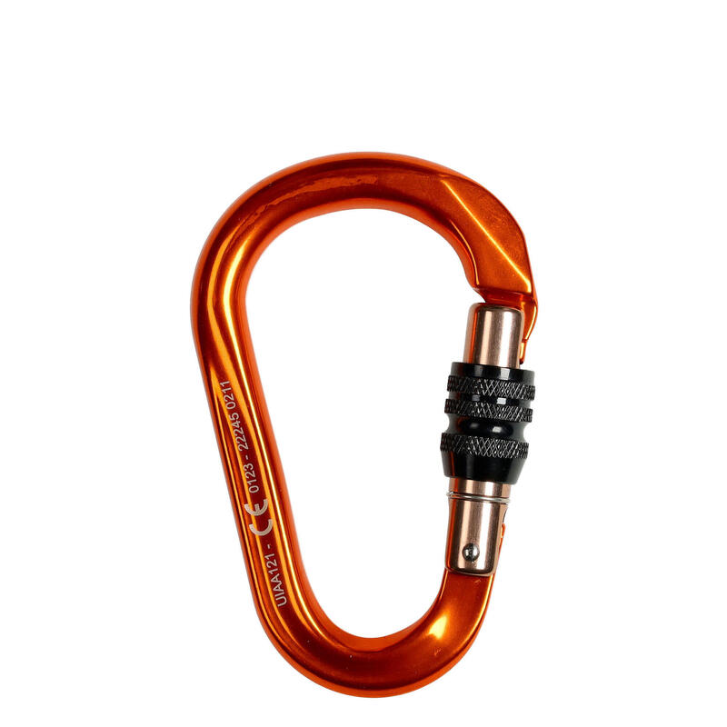 Carabină HMS Grivel K6N MEGA aluminiu 7075 cu închidere cu șurub Keylock