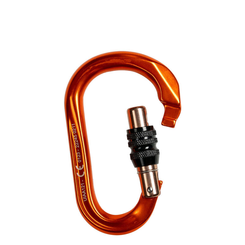 Carabină HMS Grivel K6N MEGA aluminiu 7075 cu închidere cu șurub Keylock