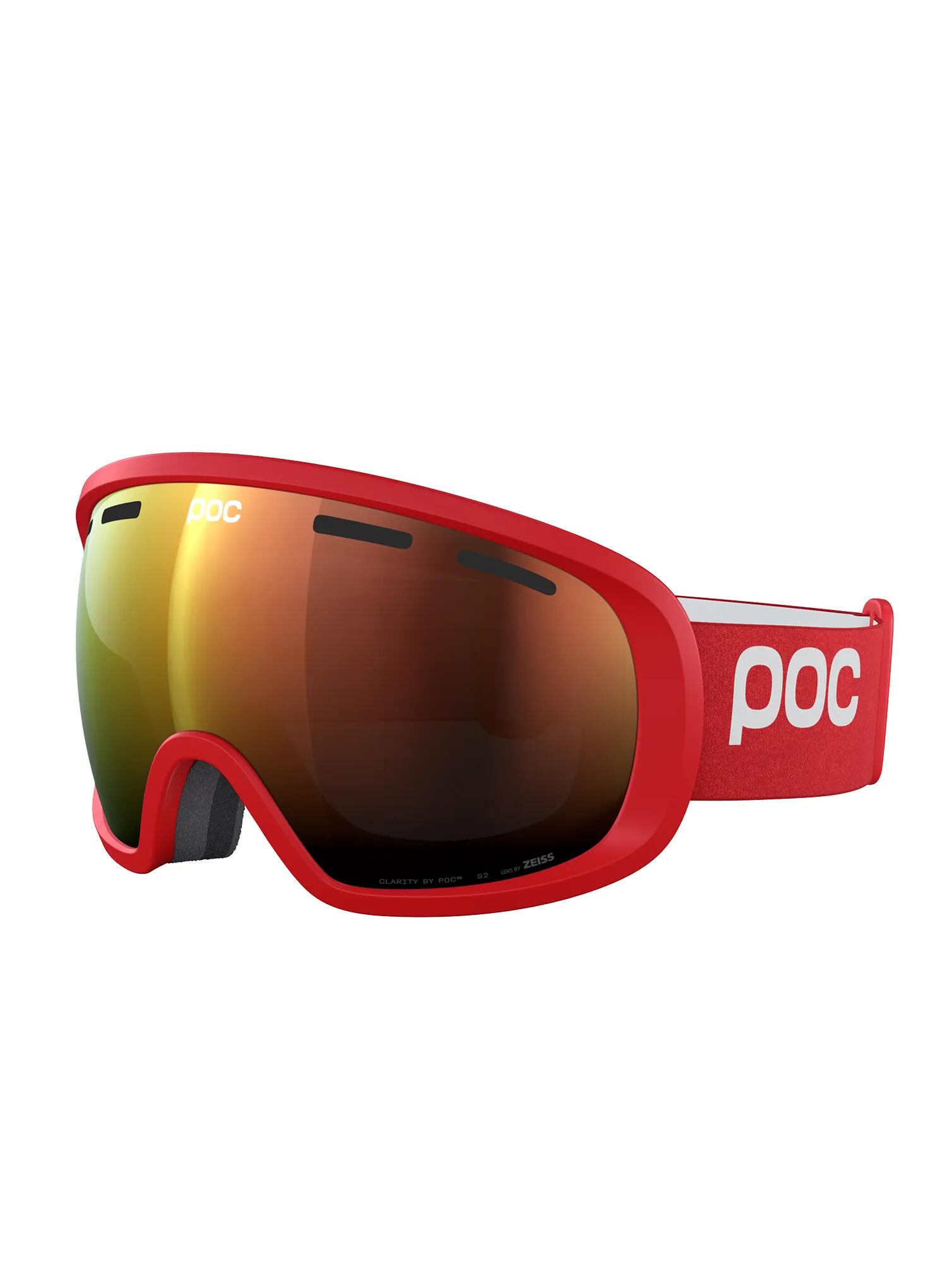 Gogle narciarskie POC Fovea - prismane red/sunny orange 3/4