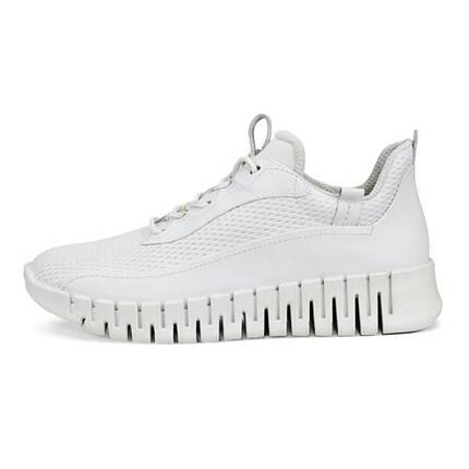 Ecco Gruuv Schuhe weiß Damen Sneakers Rauten 218223