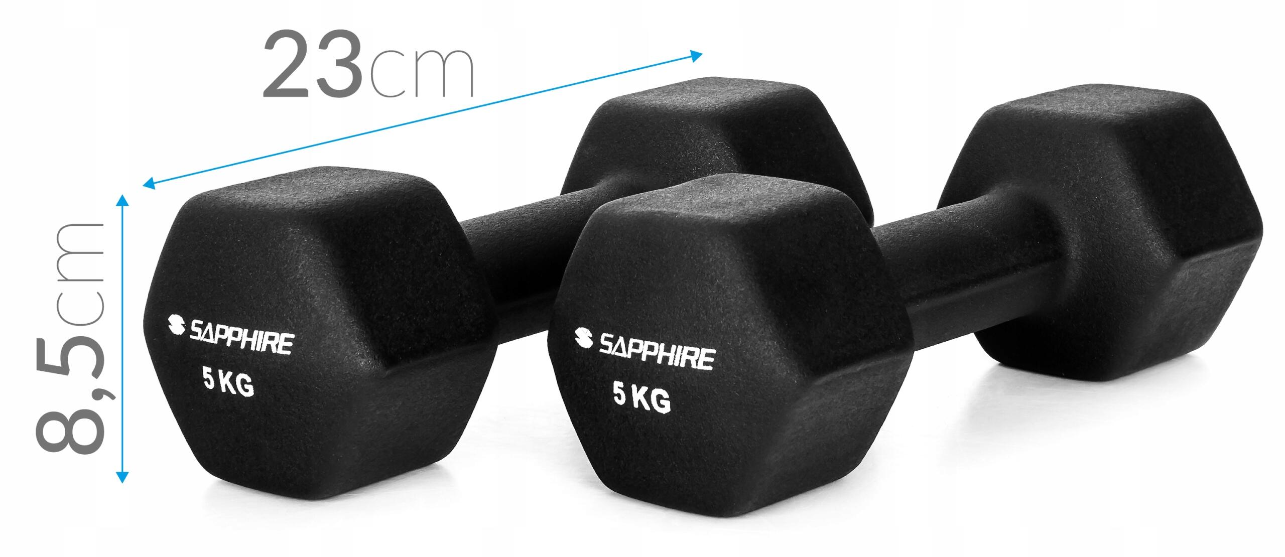 Hantelki fitness Sapphire SG-1105DV 2x5 kg 5/5