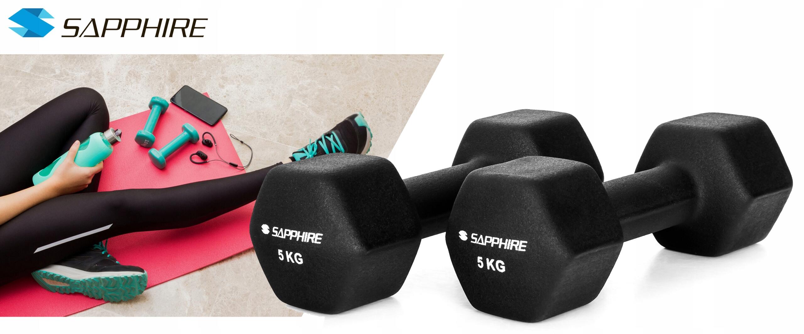 Hantelki fitness Sapphire SG-1105DV 2x5 kg 2/5