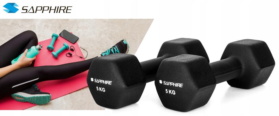 Hantelki fitness Sapphire SG-1105DV 2x5 kg thumbnail