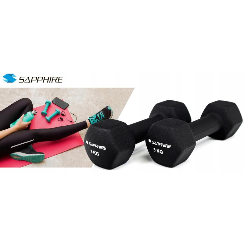 Hantelki fitness Sapphire SG-1103DV 2x3 kg