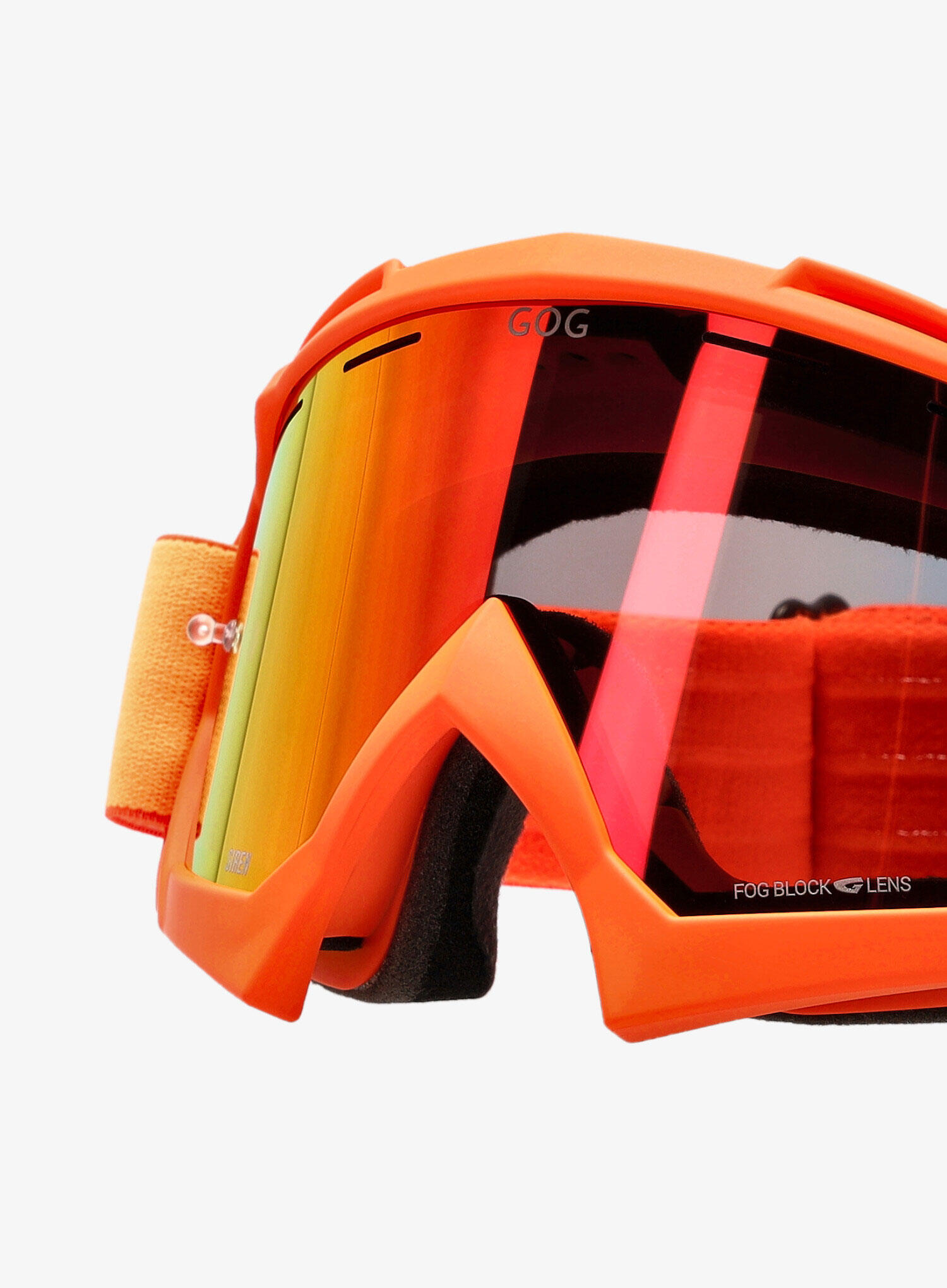 Gogle rowerowe GOG Siren - red/matt neon orange 5/6