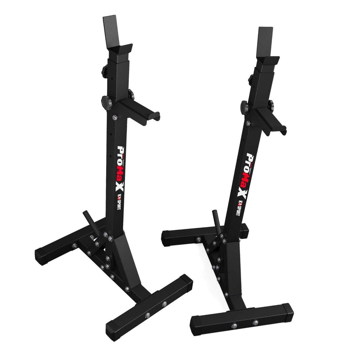 Support d'haltères renforcé avec porte-poids I Support pour barres / Squat Rack 3/7