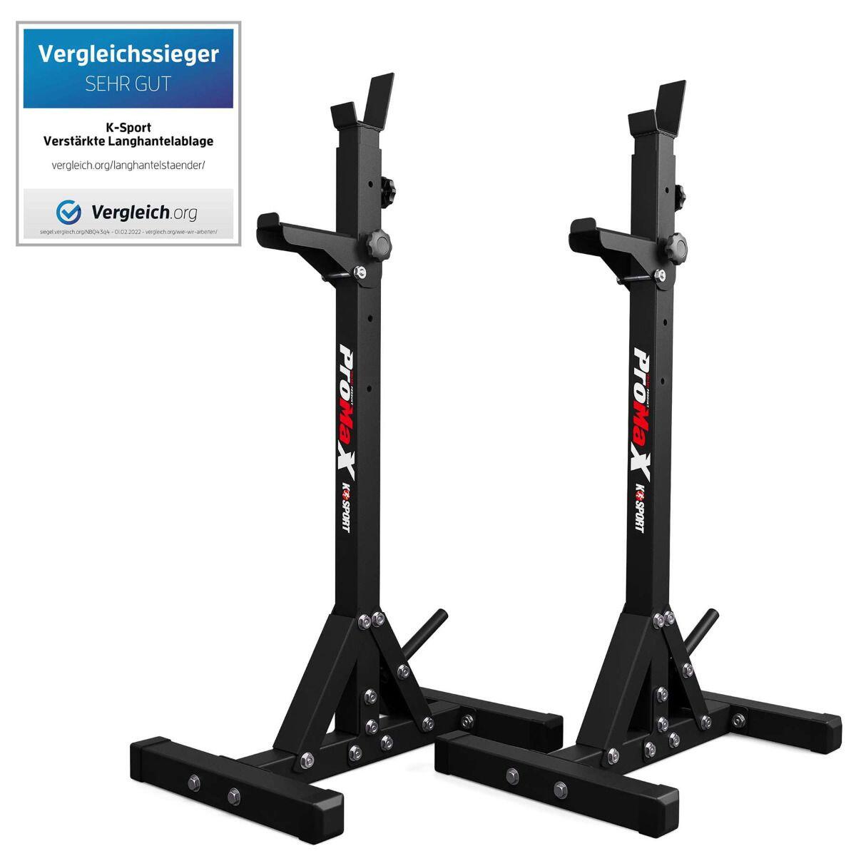 K-SPORT Heavy Duty Adjustable Barbell Squat Rack Bench Press