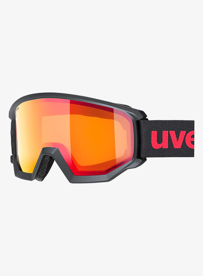 Gogle narciarskie Uvex Athletic FM - black/red/orange/clear