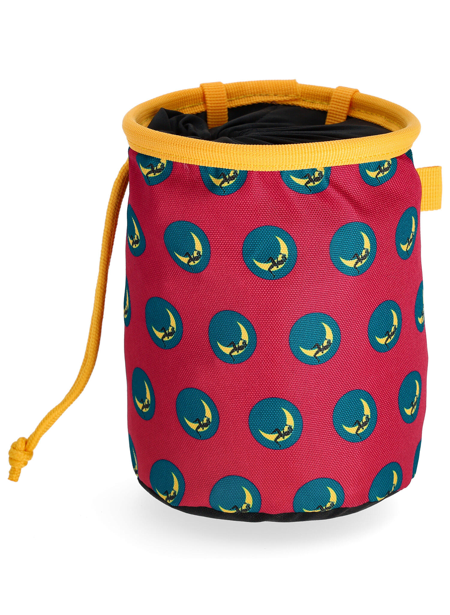 Woreczek na magnezję La Sportiva Climbing On The Moon Chalk Bag - fucsia/giallo 2/7