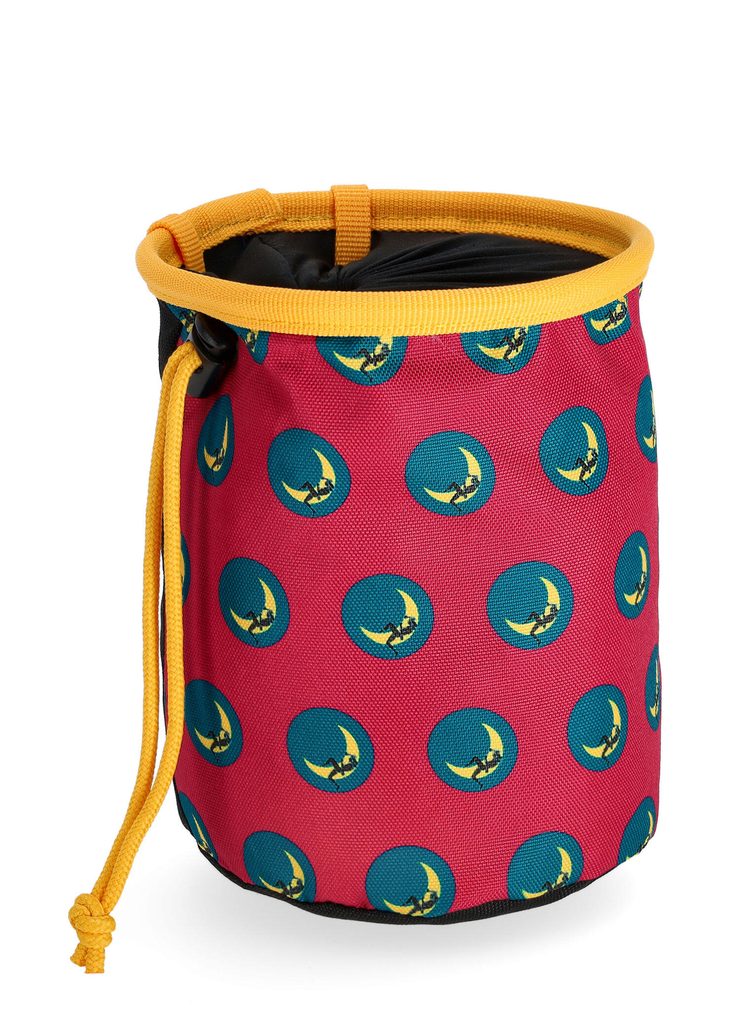 Woreczek na magnezję La Sportiva Climbing On The Moon Chalk Bag - fucsia/giallo 7/7