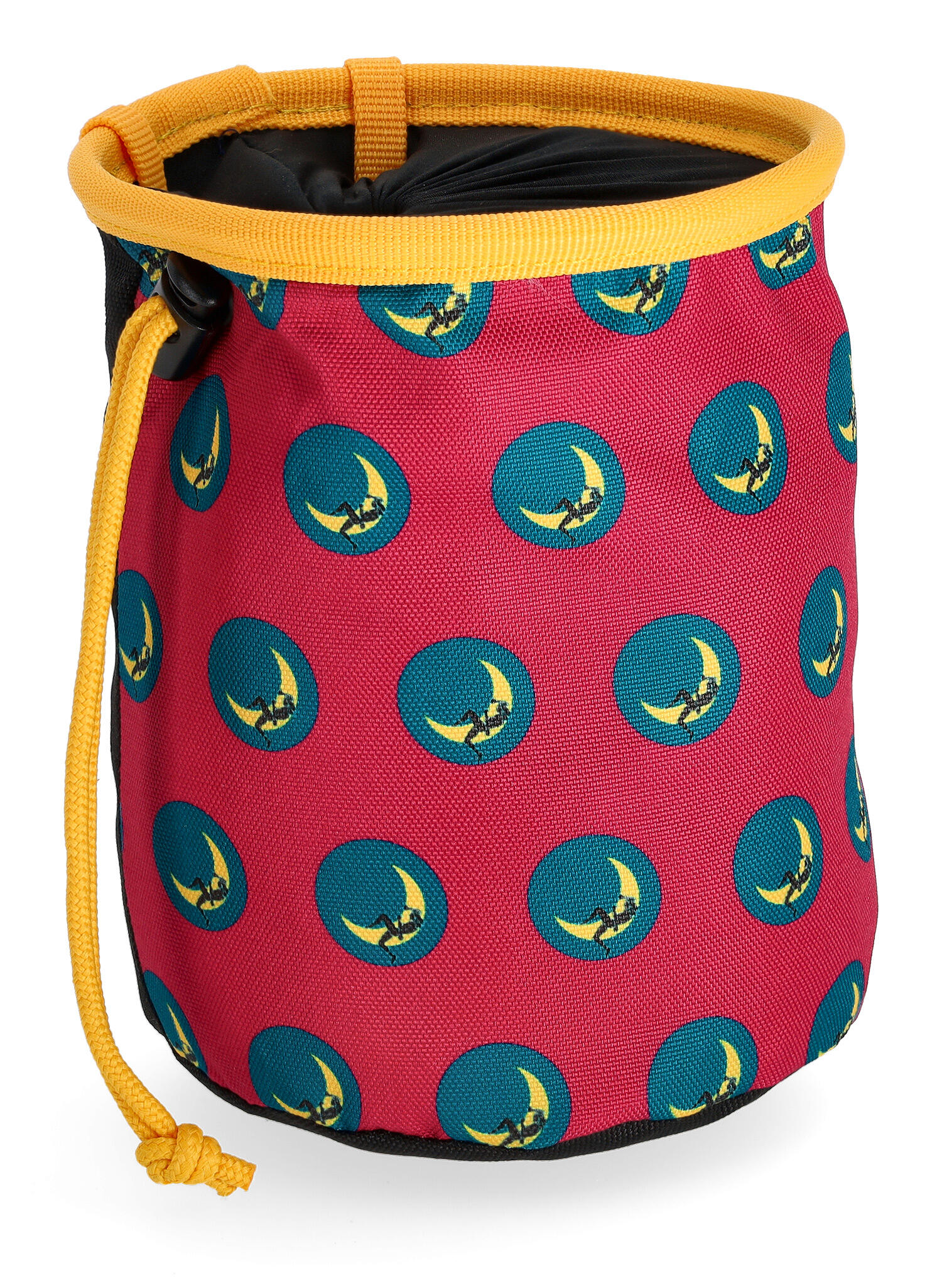 Woreczek na magnezję La Sportiva Climbing On The Moon Chalk Bag - fucsia/giallo 5/7