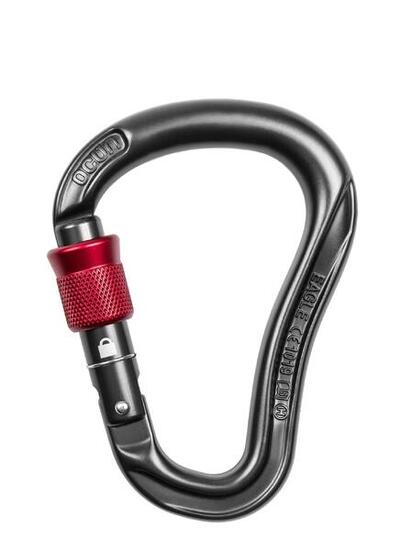 Ocún Eagle HMS Schraubmousqueton, roter Verschluss, 23 mm, 25 kN, 73 g