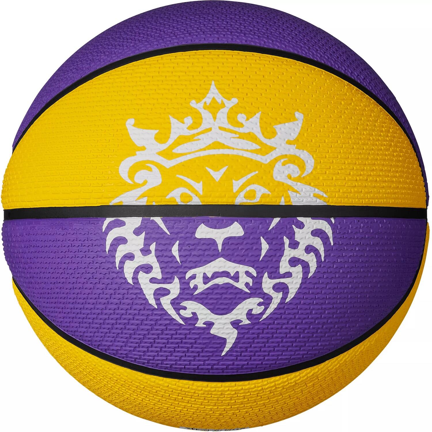 Ballon De Basket PLAYGROUND 2.0 LEBRON (Jaune / Violet) 3/3