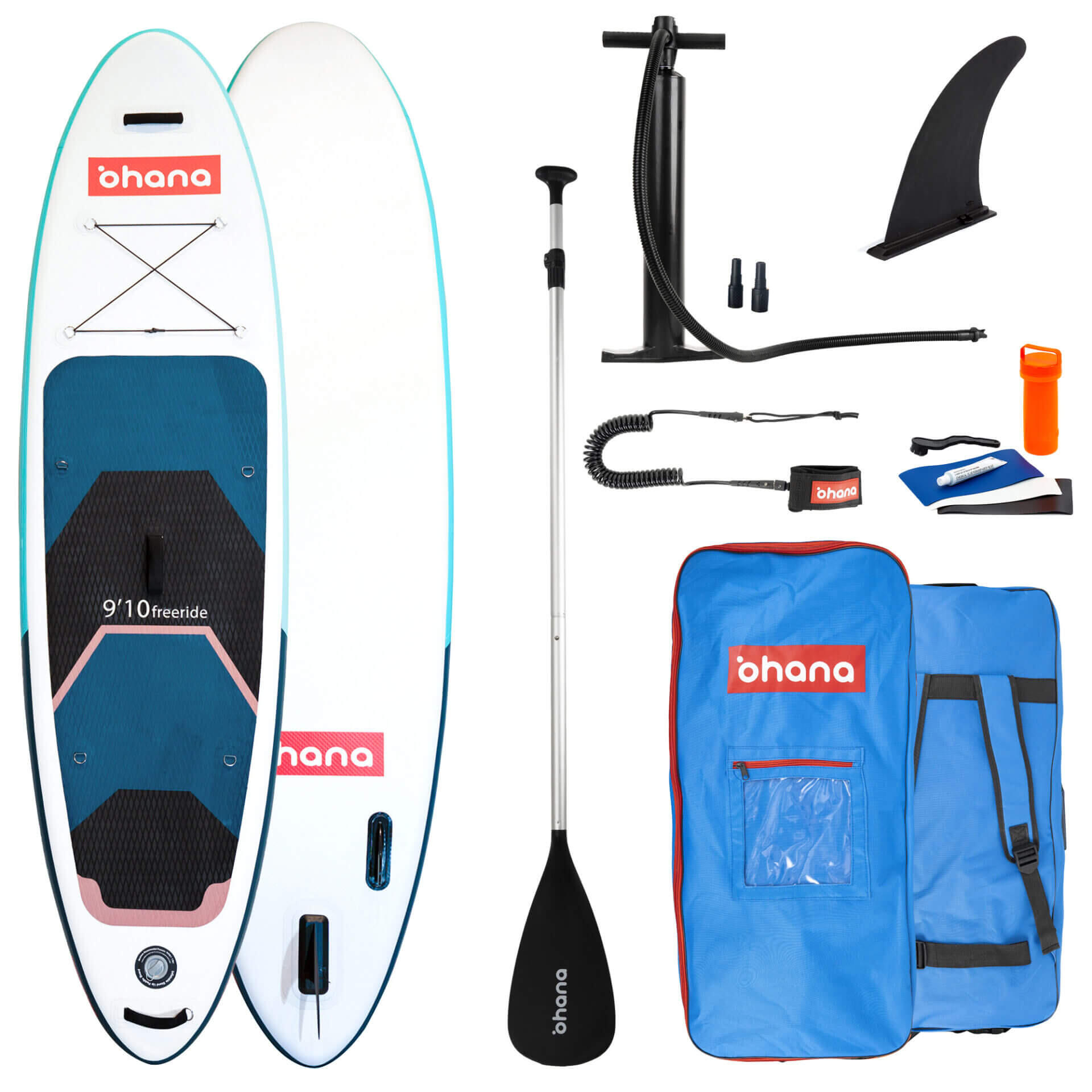 Deska SUP Ohana iSup Freeride RN 9'10 - 200L Pink/Mint 4/7