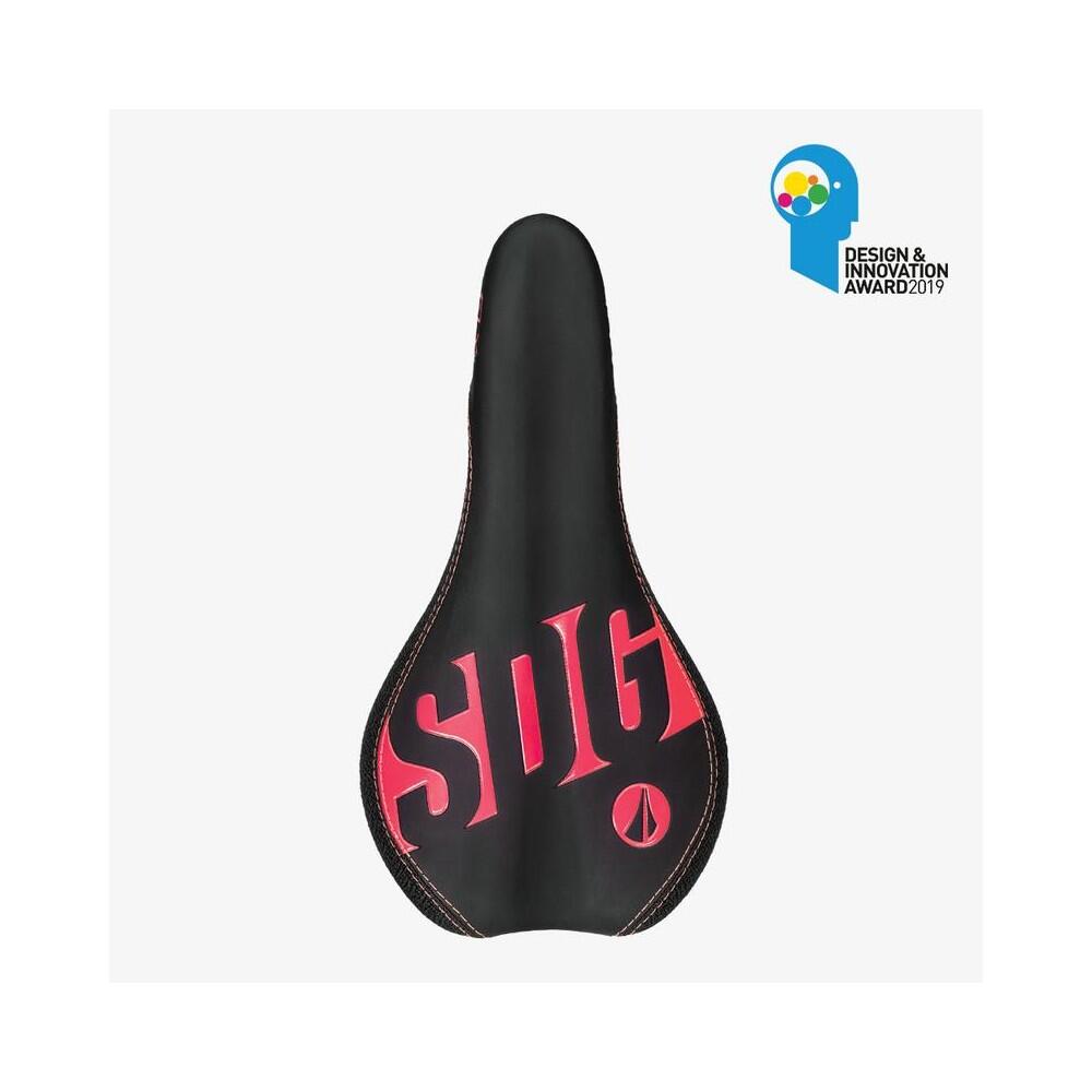 SDG COMPONENTS FLY JUNIOR STEEL RAIL SADDLE Black/Red Accents