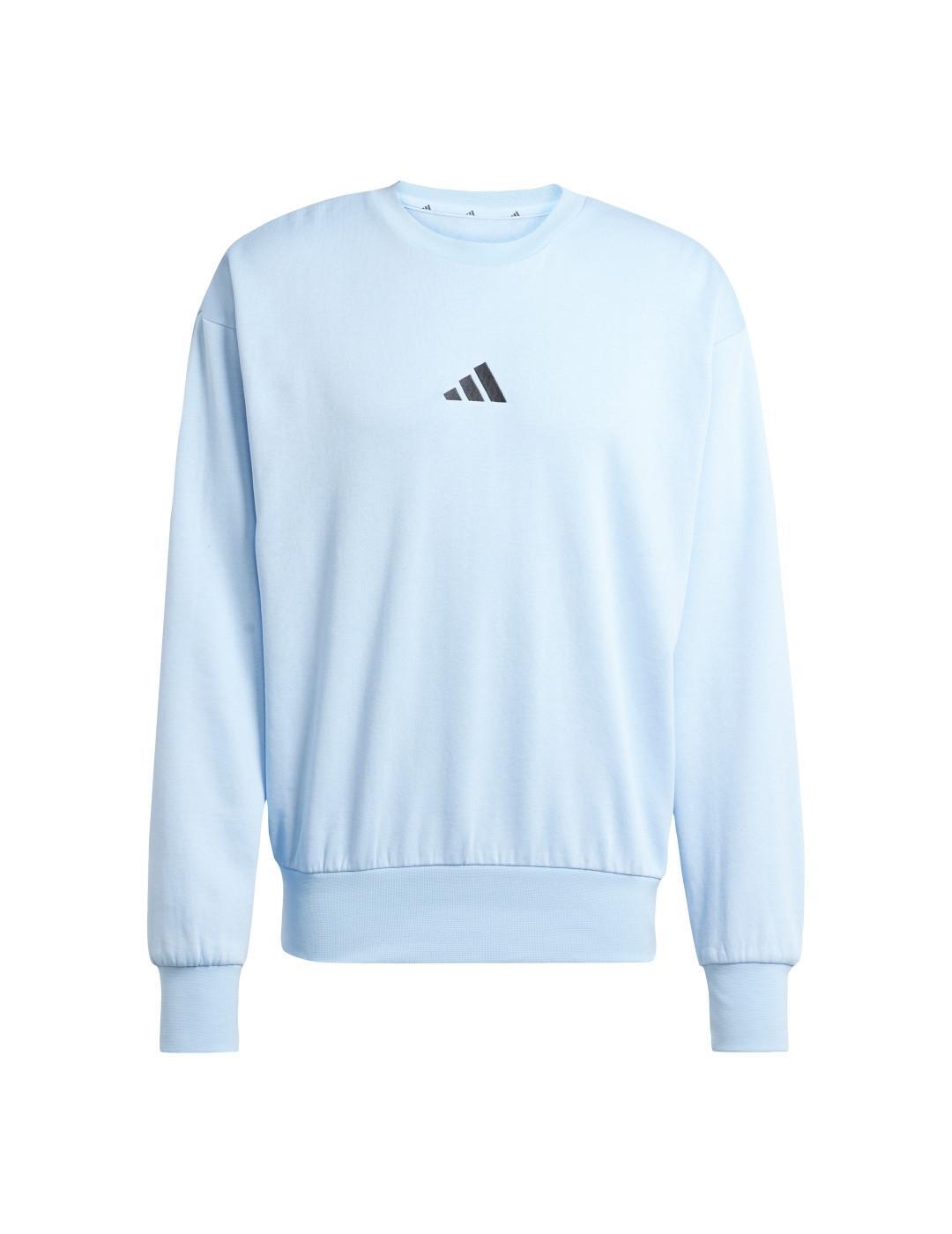 Pulls molletonnés pour hommes Adidas Feelcozy swt globlu Bleu 1/5