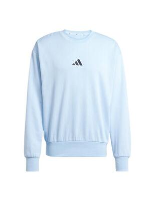 Felpe con cappuccio in pile per uomo Adidas Feelcozy swt globlu Blu.