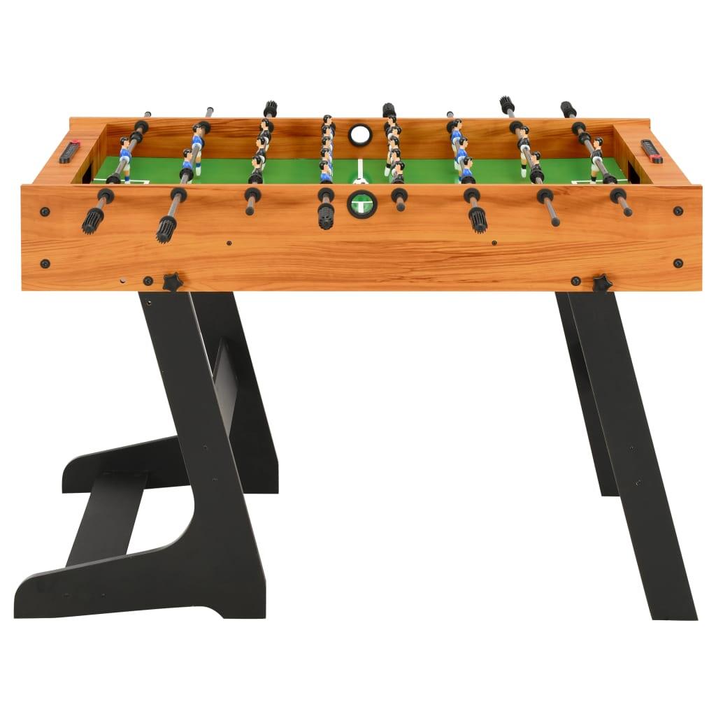 Stůl na fotbálek VidaXL skládací 121x61x80 cm hnědý a černý 2/7