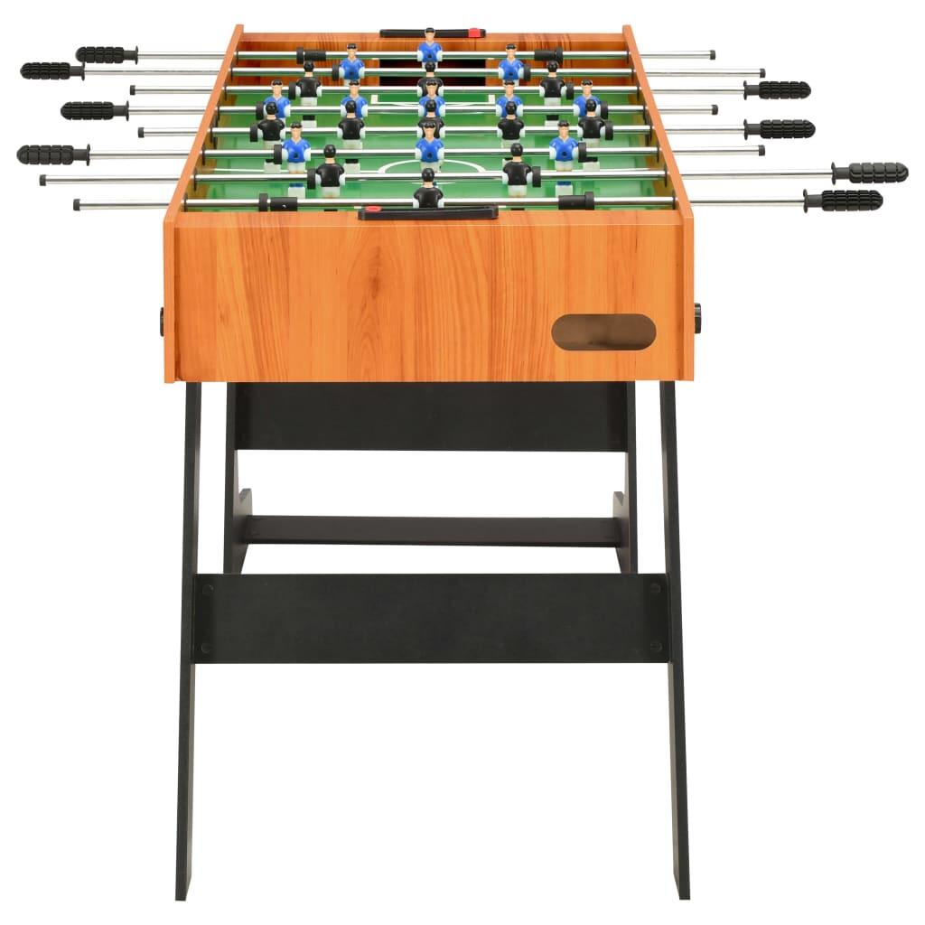 Stůl na fotbálek VidaXL skládací 121x61x80 cm hnědý a černý 3/7