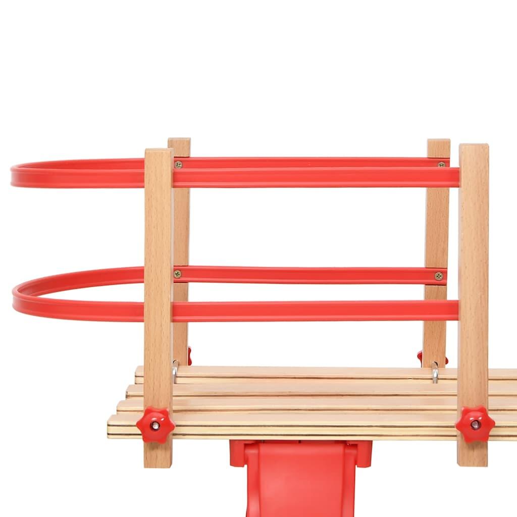 Respaldo para trineo madera contrachapada rojo 3/6