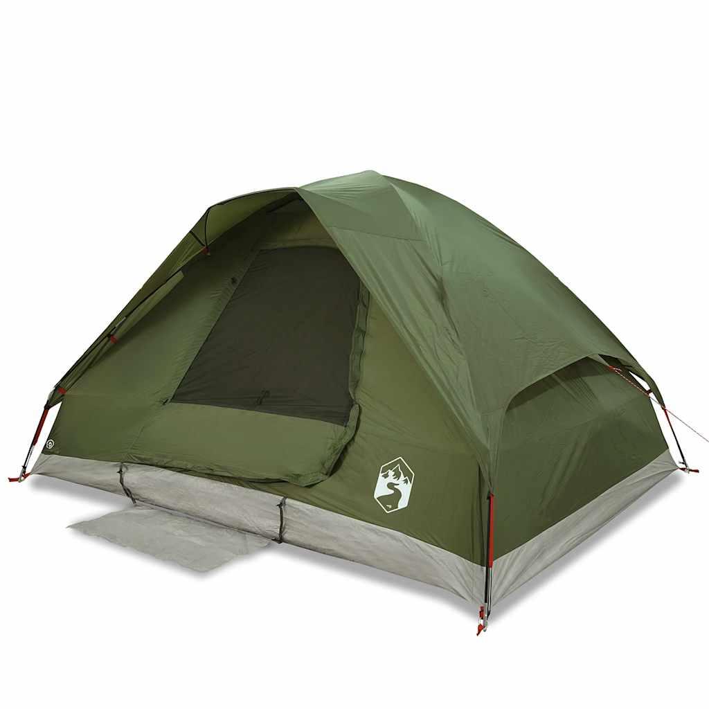 Tenda a cupola VidaXL per 4 persone impermeabile verde oliva 2/7