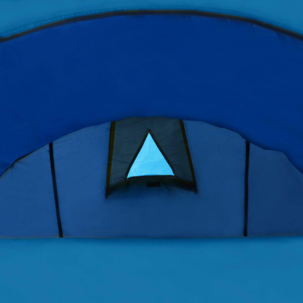 Vidaxl Tente 4 Personnes en Bleu Marine et Bleu Clair 5/7