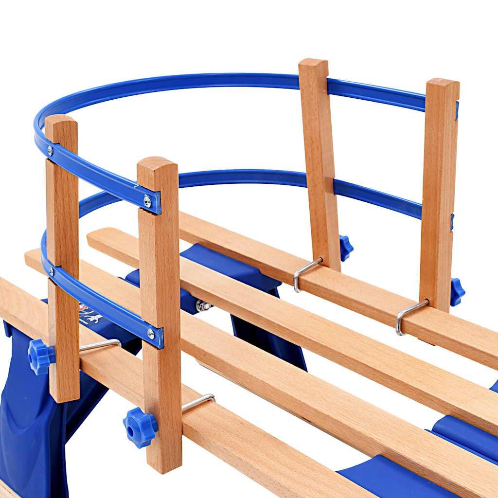 VidaXL Luge pliante en bois avec dossier 119 cm 7/7