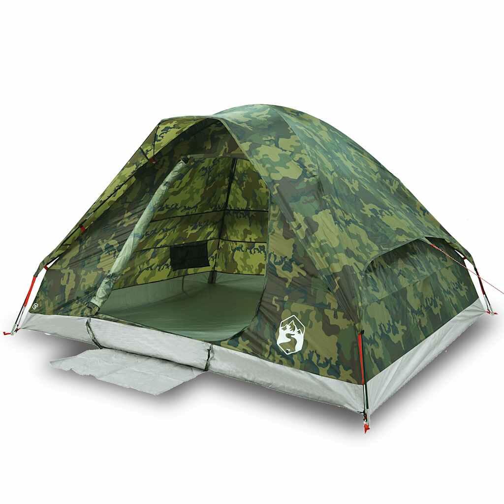VidaXL Tenda a cupola 2 posti impermeabile camouflage. 2/7