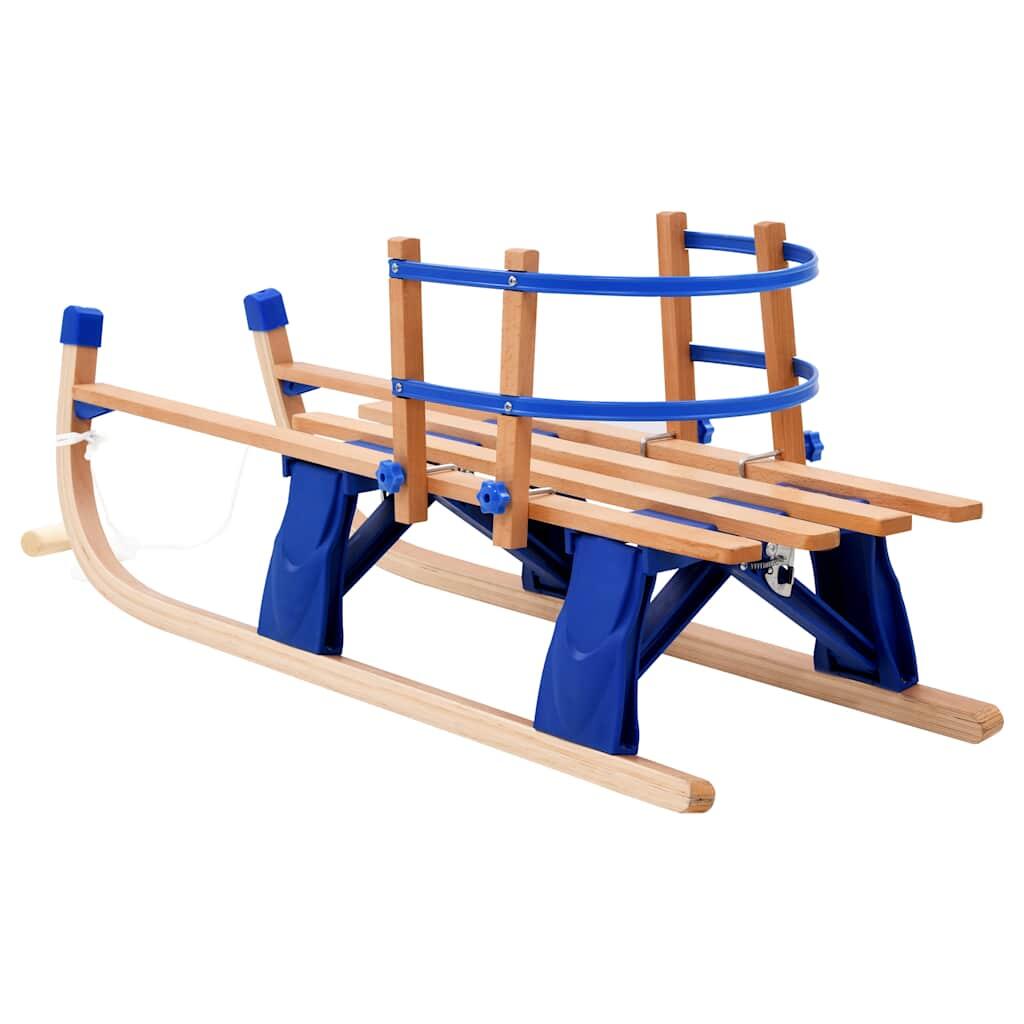 VidaXL Luge pliante en bois avec dossier 119 cm 6/7