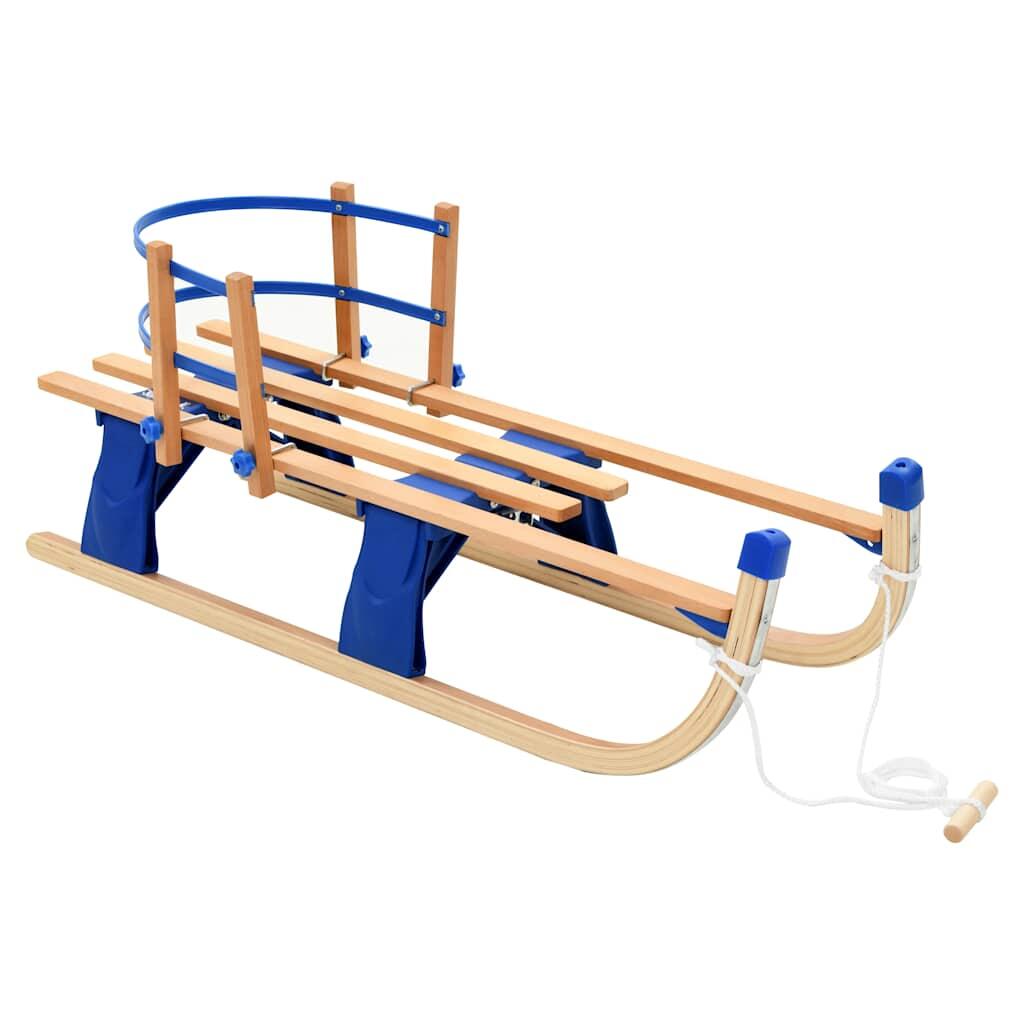 VidaXL Luge pliante en bois avec dossier 119 cm 3/7