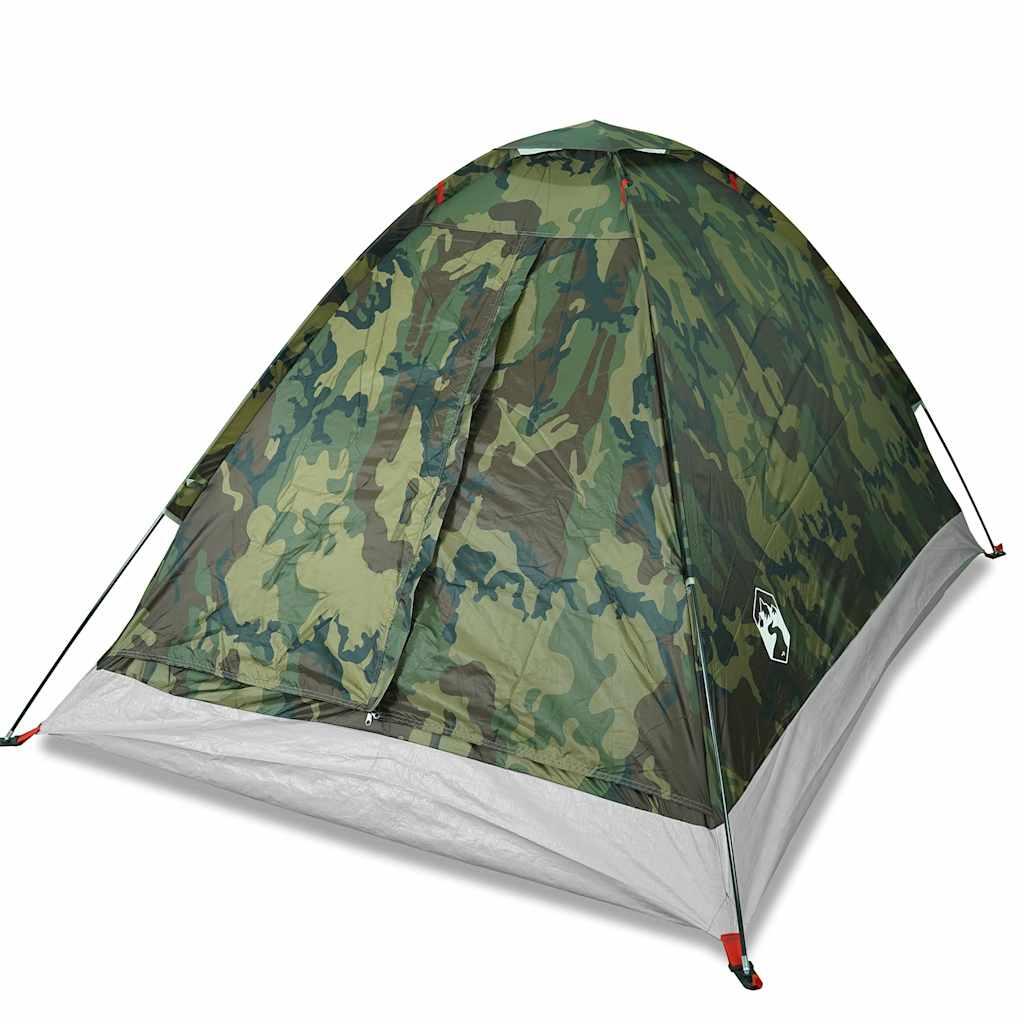VidaXL Tenda a Cupola 4 Persone Impermeabile Camouflage. 2/7