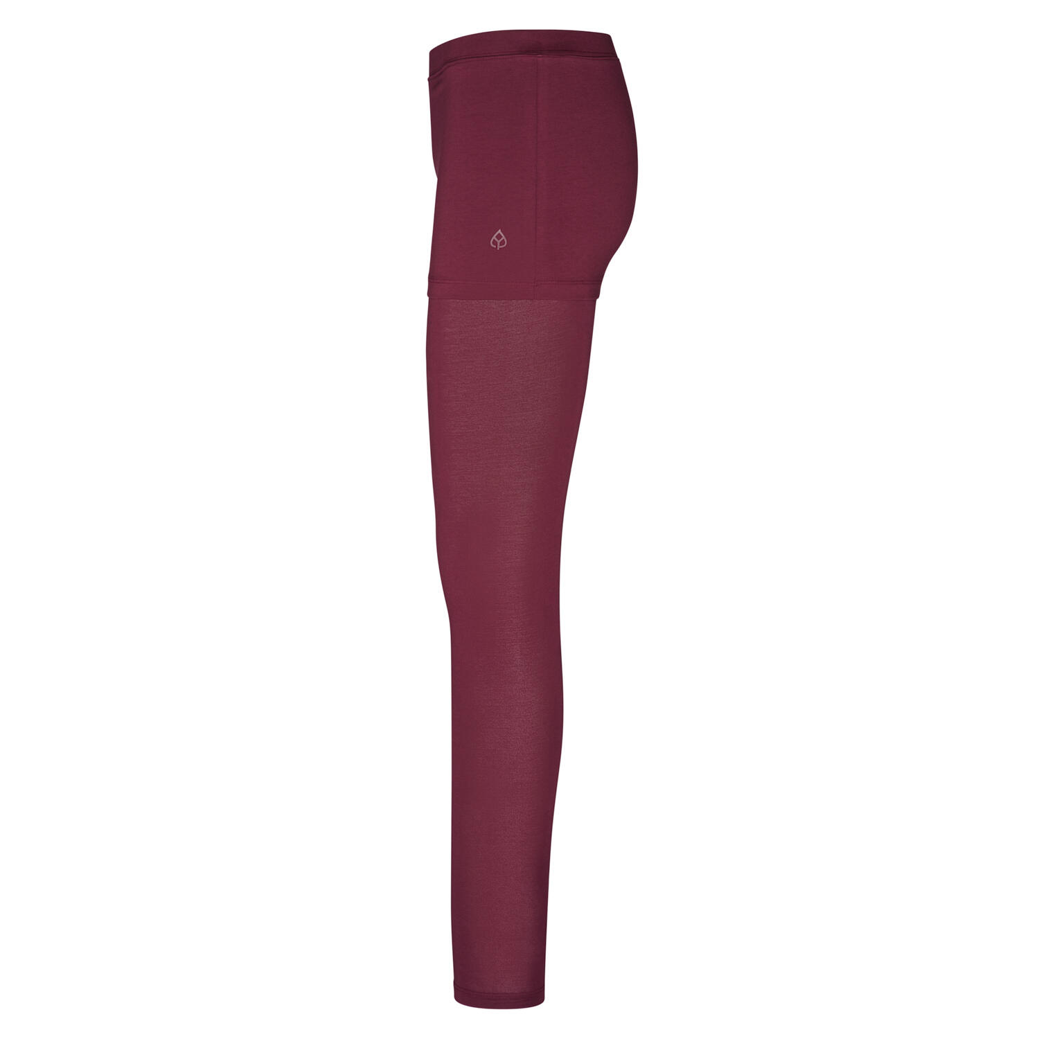 Hip Skirt Yoga Leggings mit Rock, weinrot L 2/6