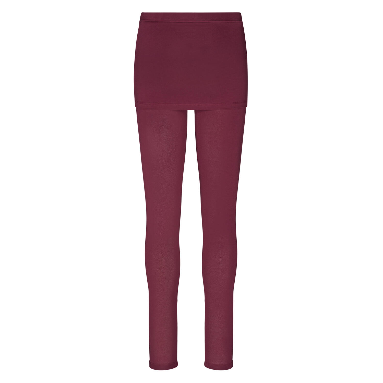 Hip Skirt Yoga Leggings mit Rock, weinrot L 3/6