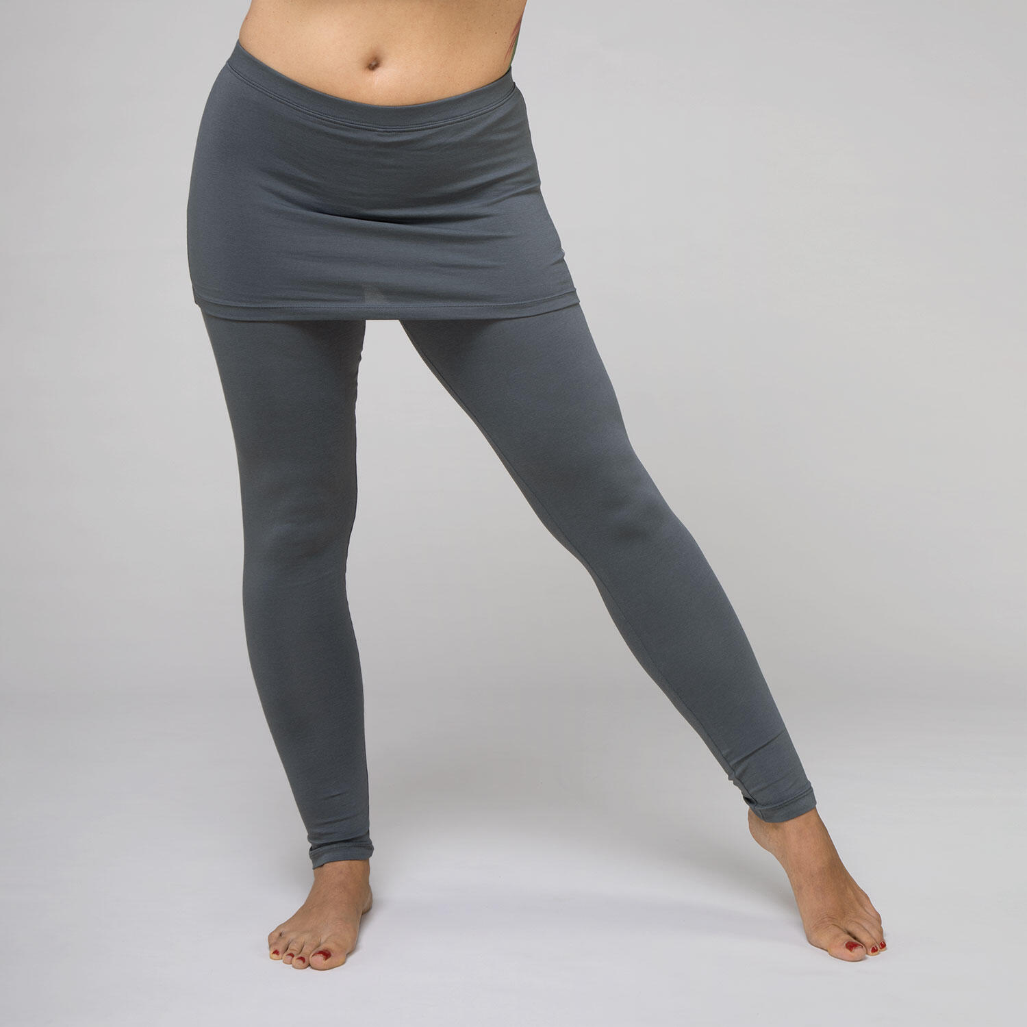 Hip Skirt Yoga Leggings mit Rock, anthrazit XS 5/6