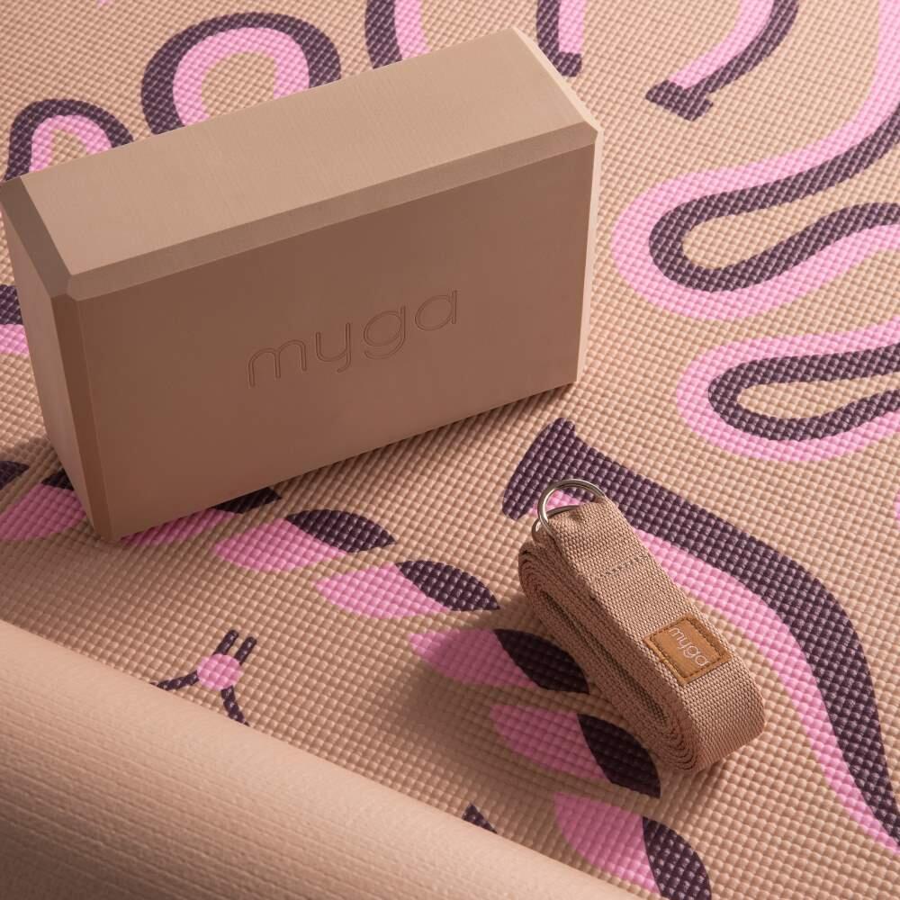 Zestaw do jogi myga Cowgirl Yoga Set: mata, klocek, pasek 3/7