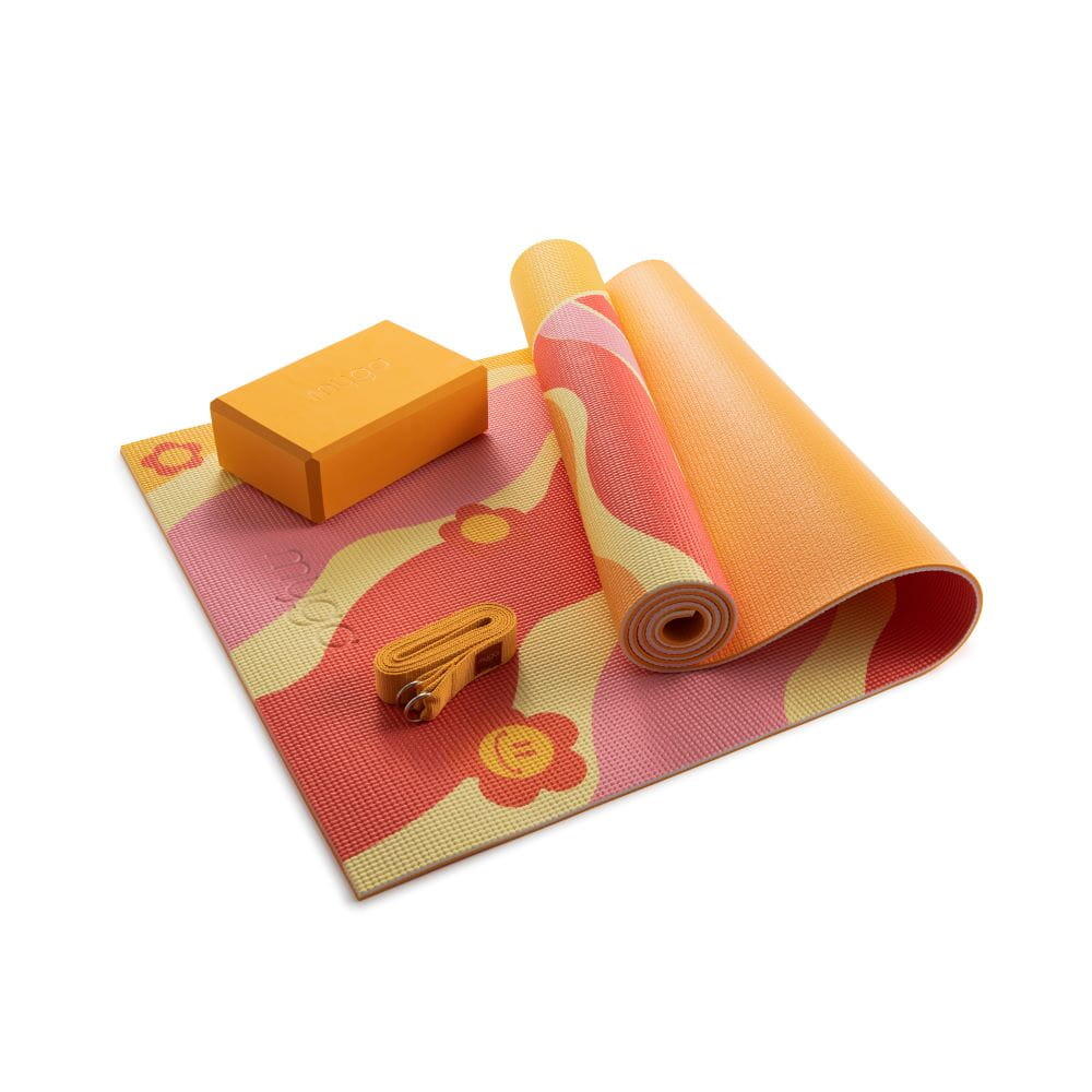 Zestaw do jogi myga Groovy Yoga Set: mata, klocek, pasek 2/7