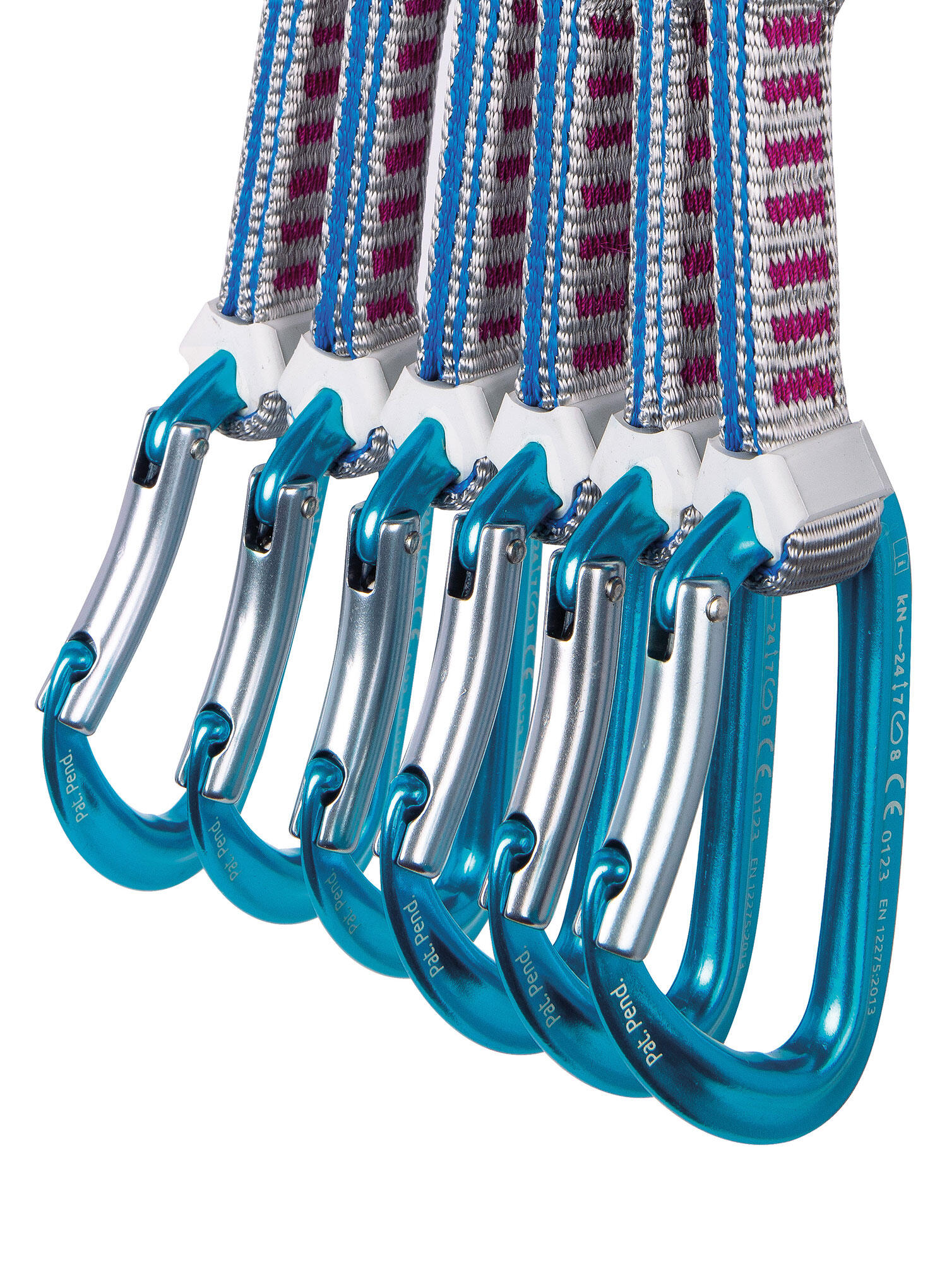 Dégaines CAMP Orbit Express KS pack 6 12 cm boucle nylon 16 mm gris bleu fuchsia 3/3