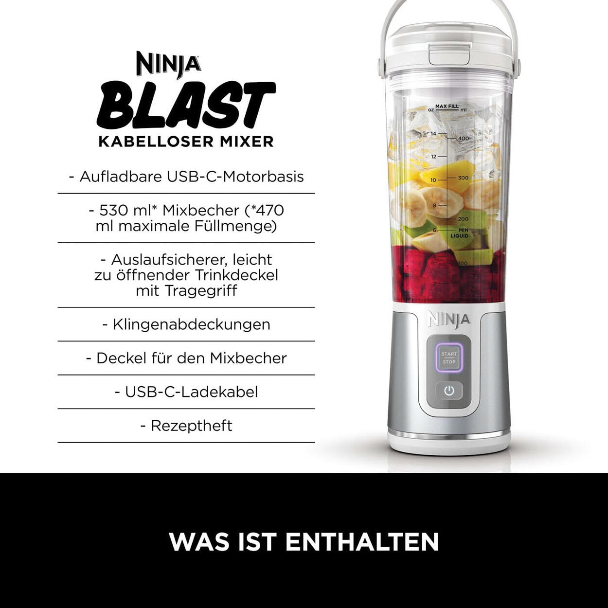 Ninja Blast BC151EUWH Standmixer 3/7