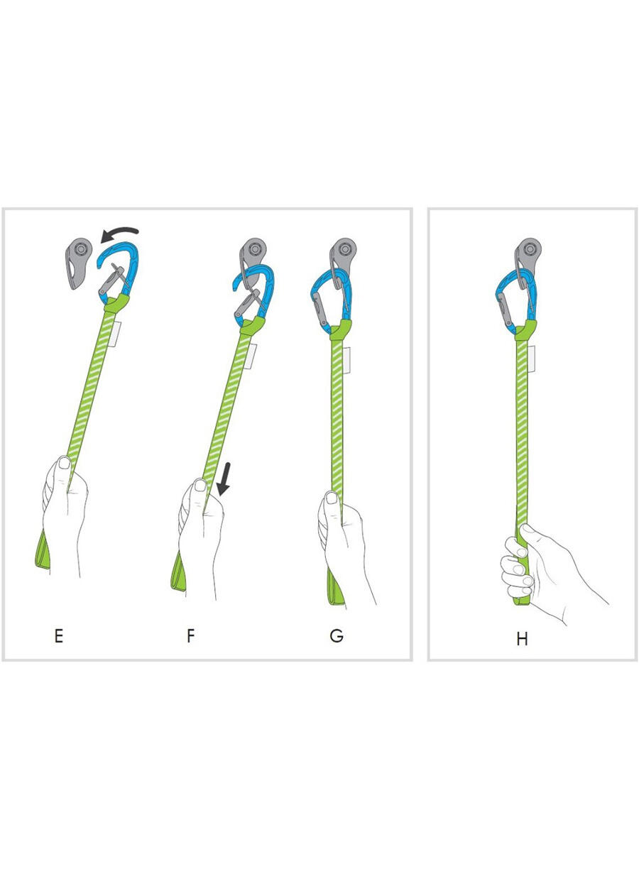 Mousqueton NIMBLE TRICKY Lever avec sangle 35 cm FIXIT 22 kN 4/6