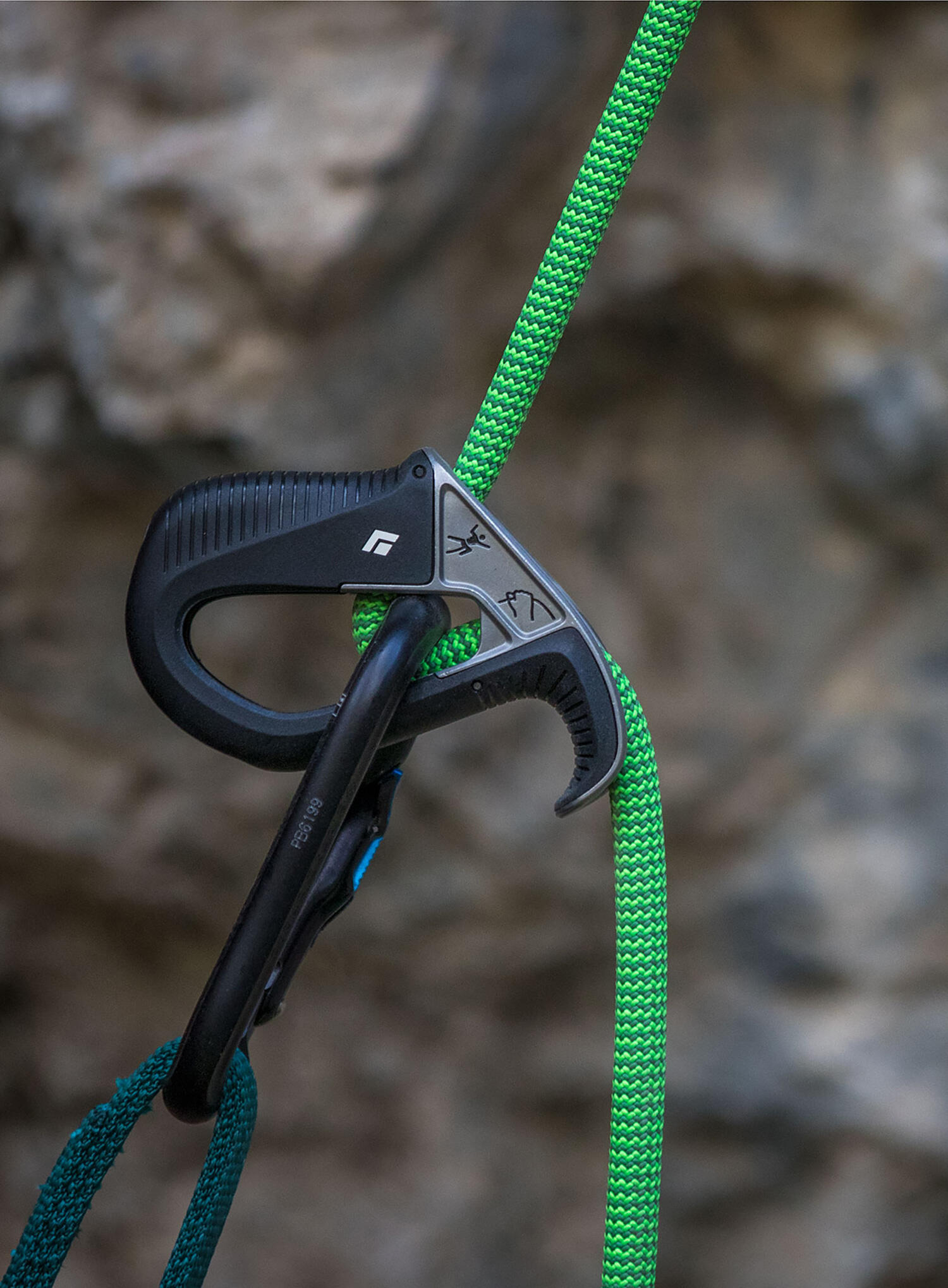 Descendeur assureur Black Diamond ATC Pilot acier 86 g antidérapant 8,7–10,5 mm 3/5