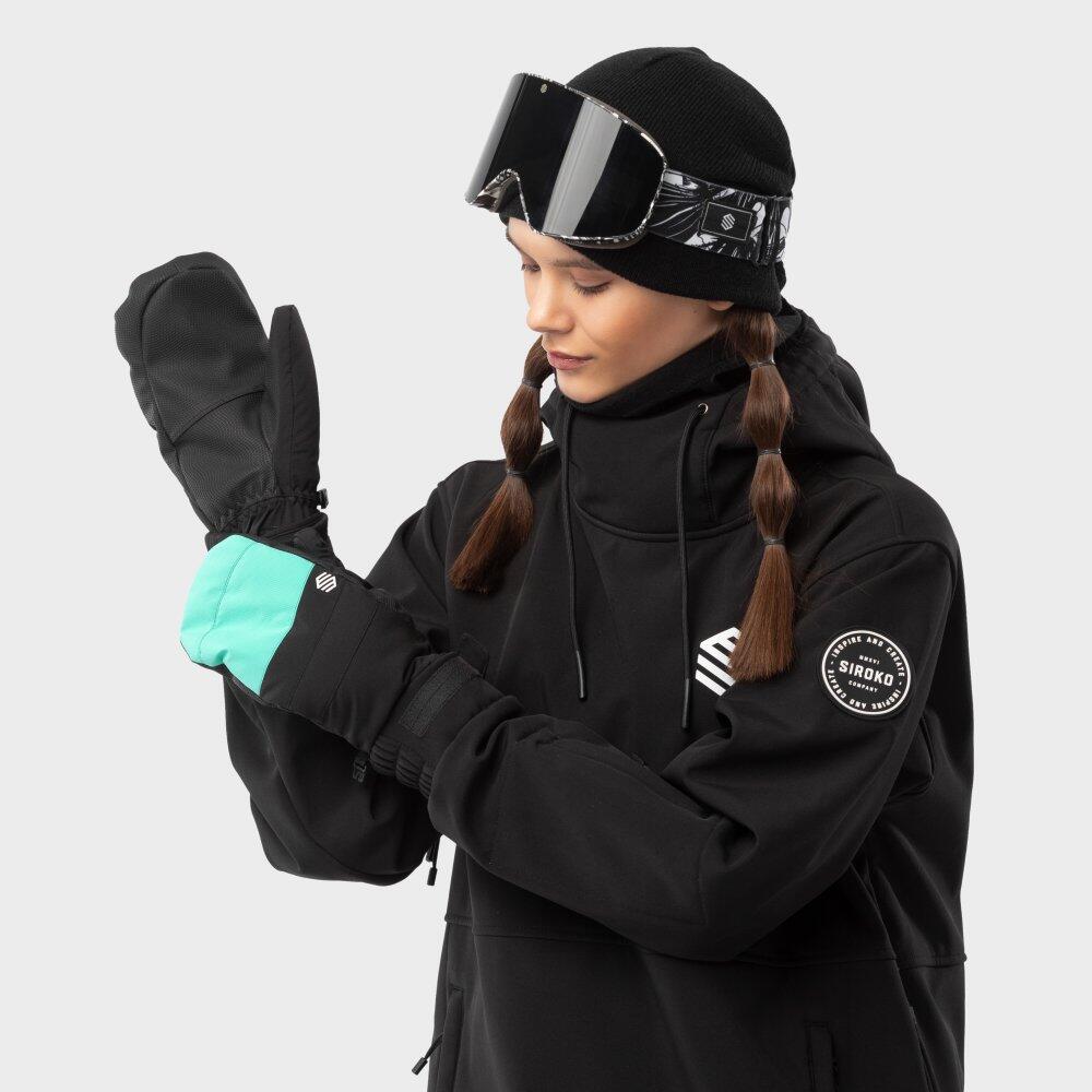 Moufles thermiques snowboard et ski Sports d'hiver Homme et Femme PITZTAL Turquo 4/7