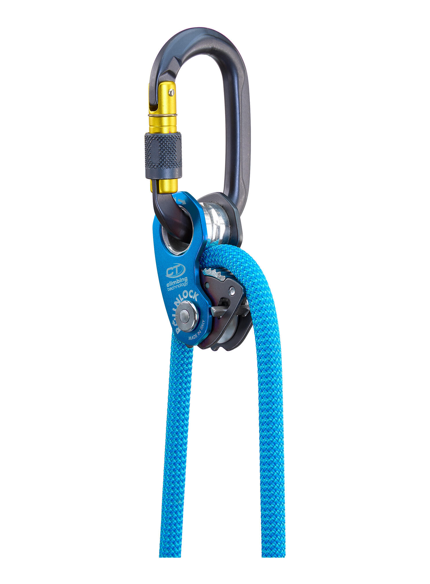 Poulie bloqueur RollNLock ultra-légère 8–13 mm alu, 3 fonctions 6/7