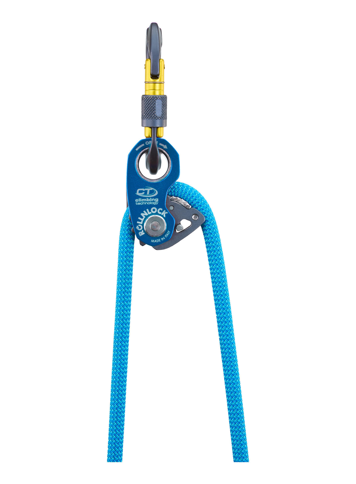 Poulie bloqueur RollNLock ultra-légère 8–13 mm alu, 3 fonctions 5/7