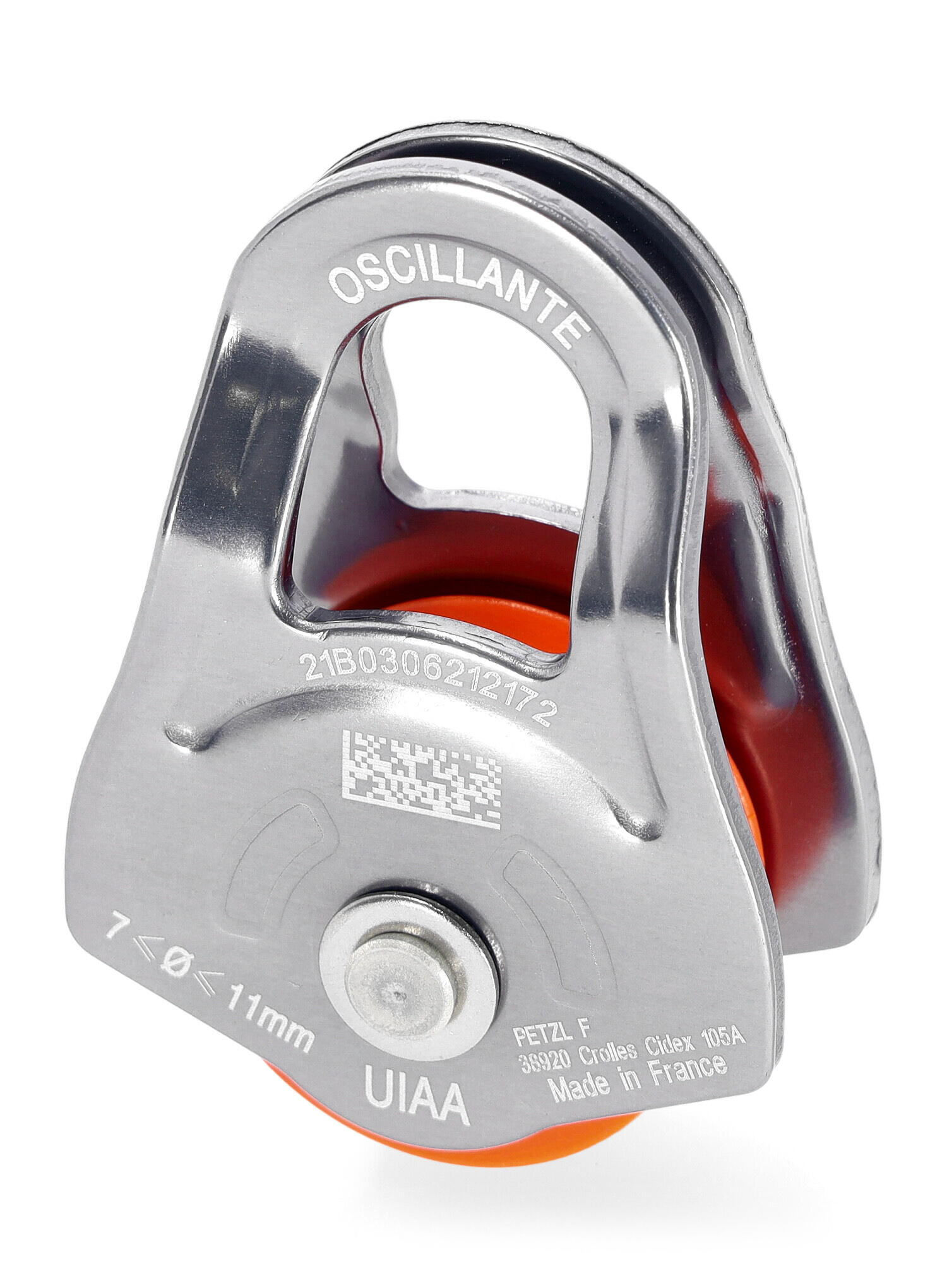 Poulie oscillante Petzl compacte 42 g flasques aluminium réa nylon 7–11 mm 71 % 3/3
